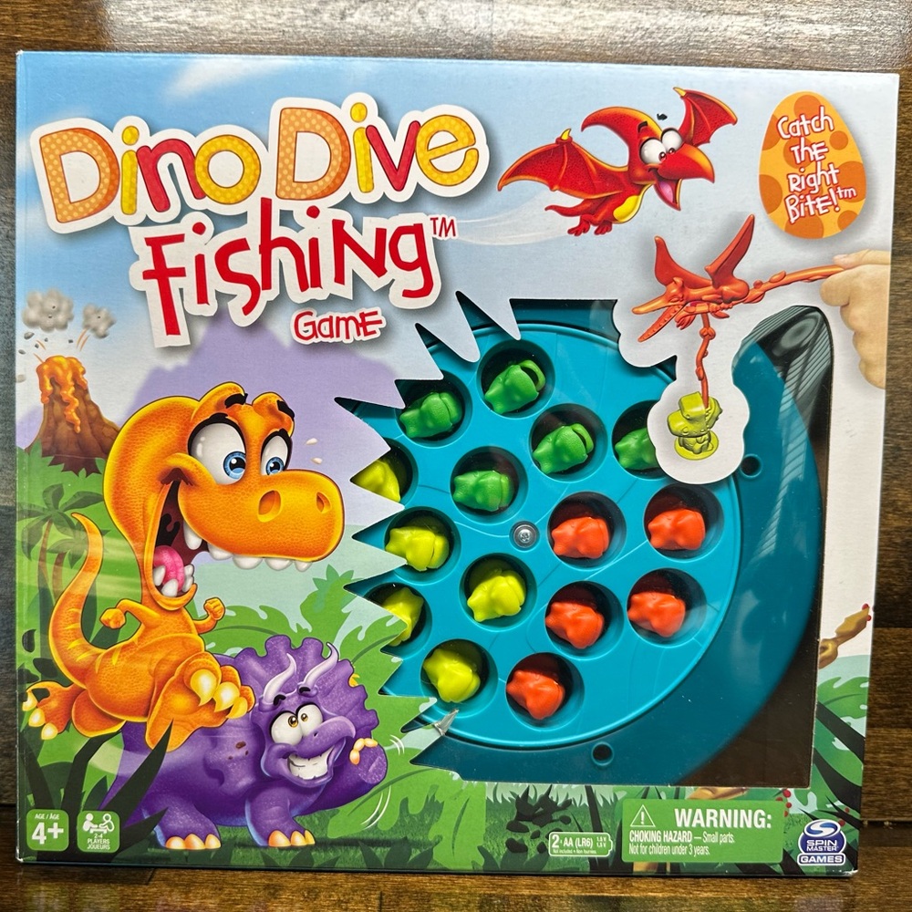 NEW Dino Dive Fishing Game, Board Game for Kids Ages 4+